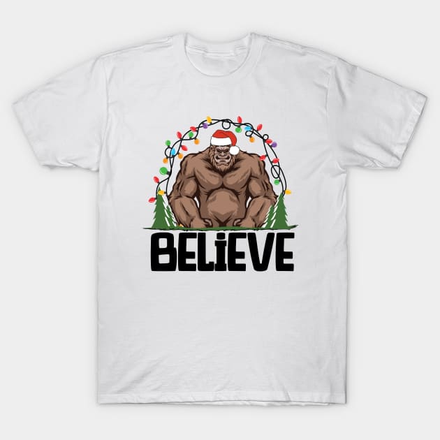 Bigfoot Christmas T-Shirt by Astramaze